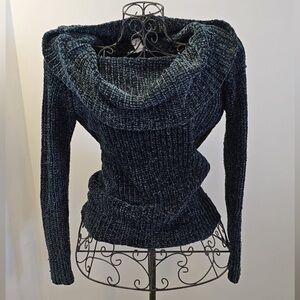Urban Heritage Cowl Neck Sweater - Deep Teal